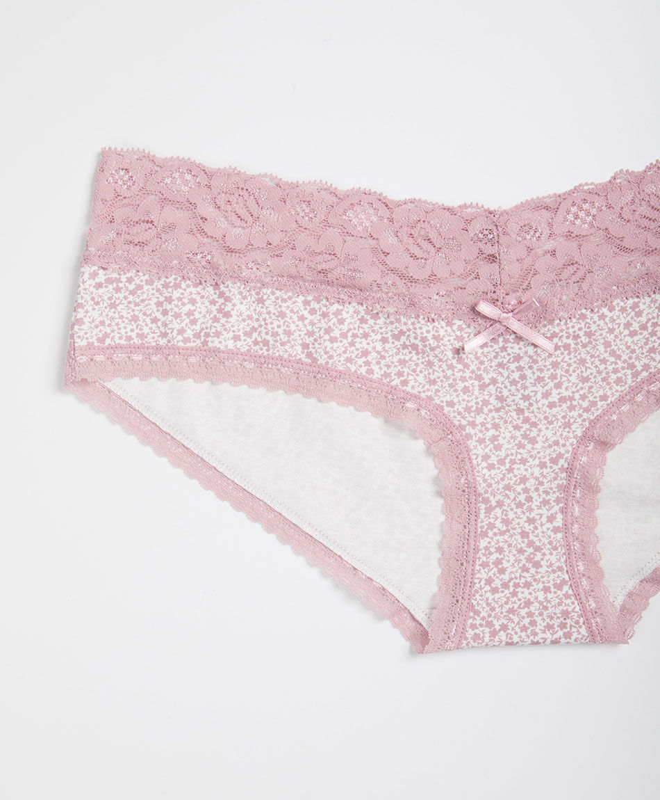 Pantaleta mujer algod&oacute;n encajes