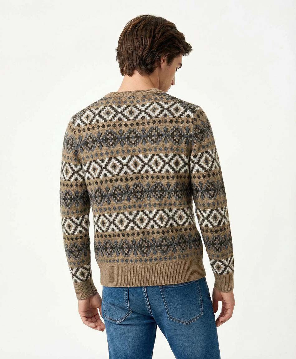 Sweater hombre jacquard abstract