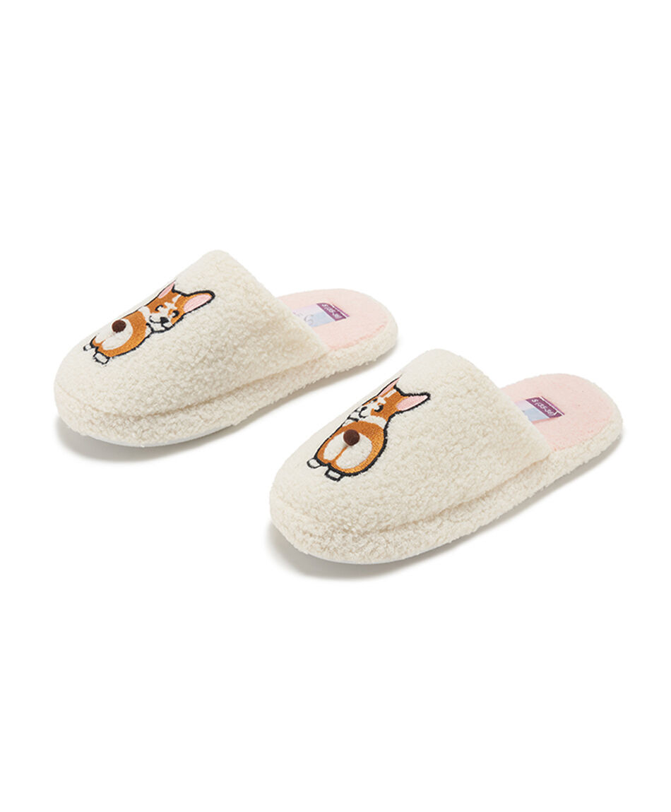 Pantufla mujer perrito corgi