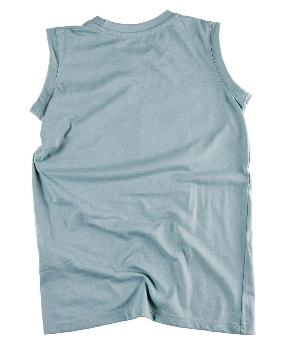 Polera sin mangas cuello redondo