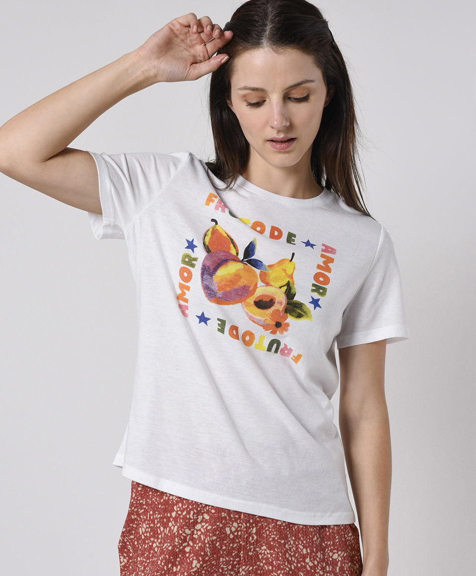 Polera mujer frutas