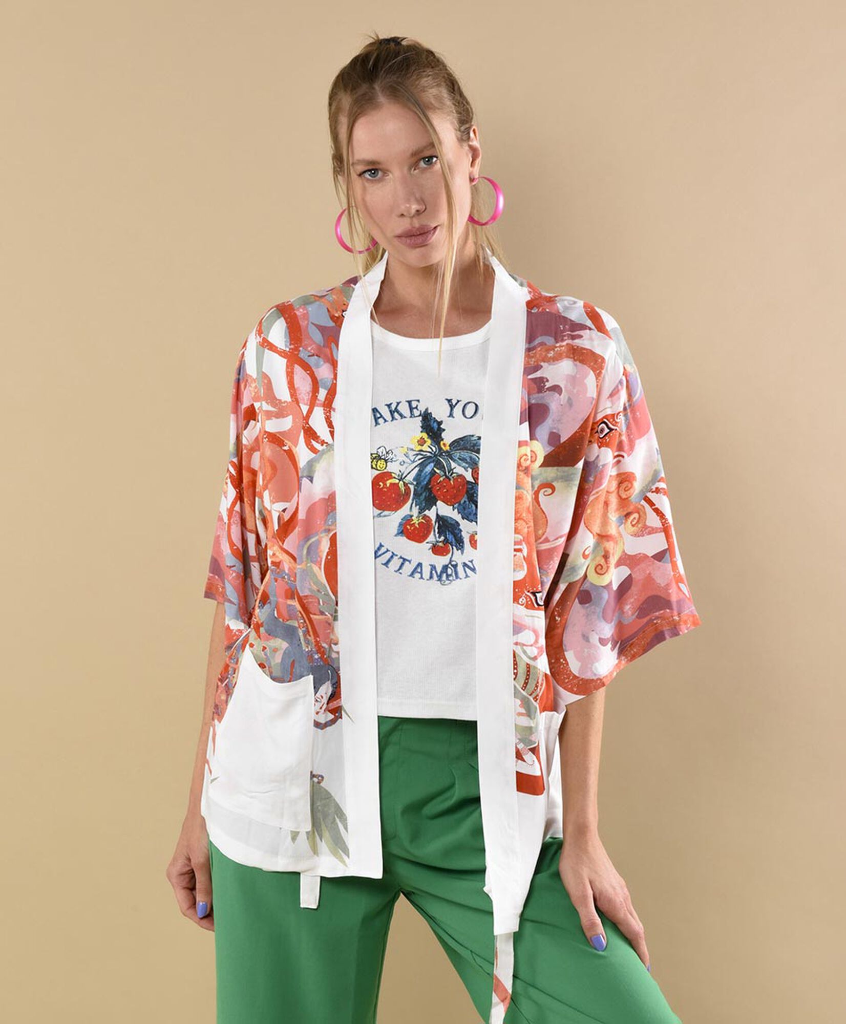 Kimono manga al codo Kimono manga al codo