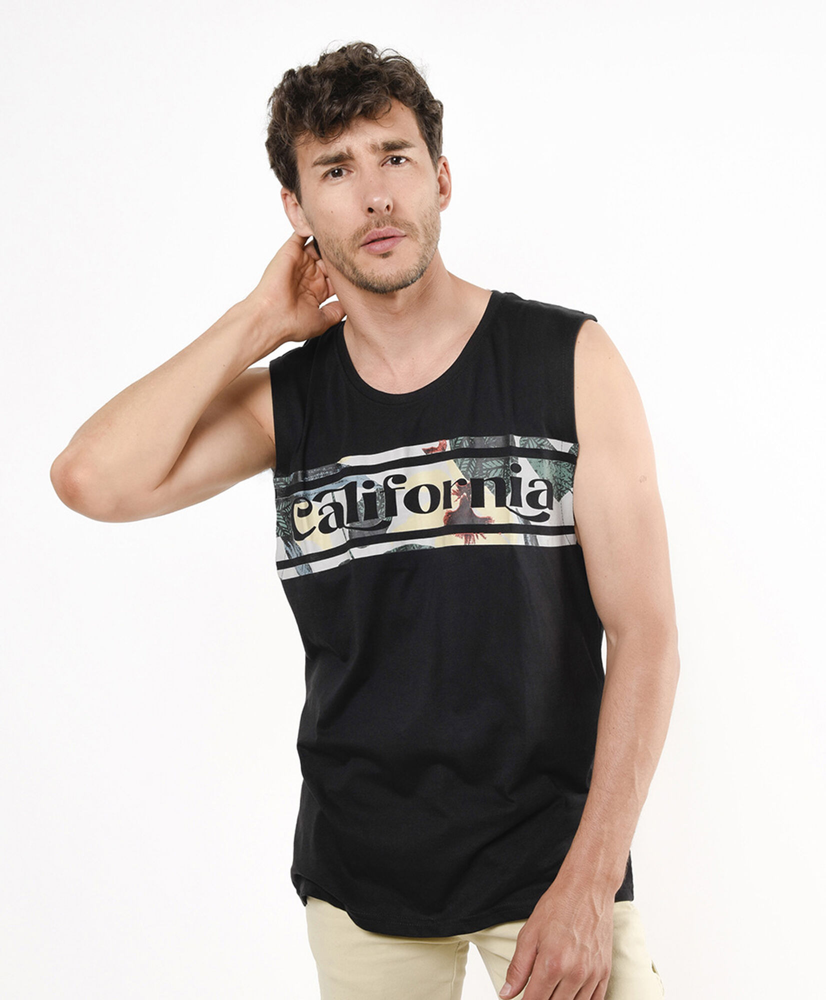 Polera hombre california sin mangas Polera hombre california sin mangas