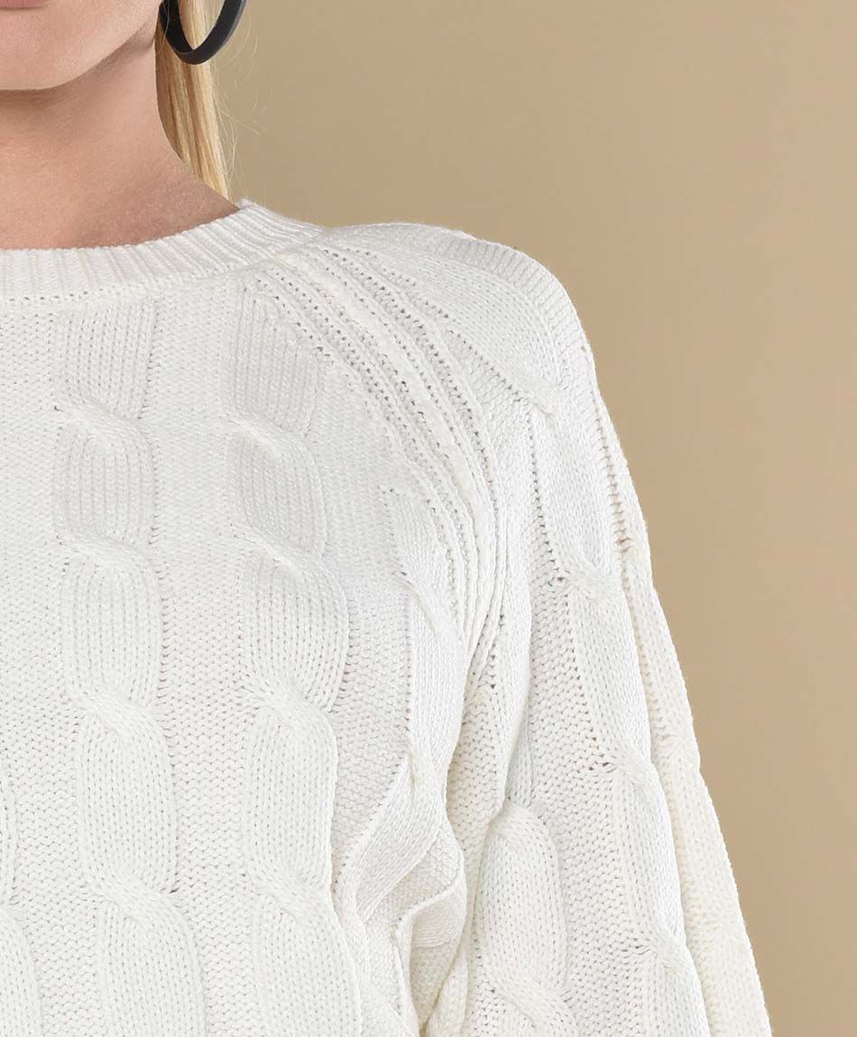 Sweater mujer trenzas