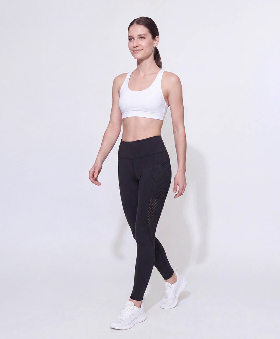 Calza deportiva mujer negra malla