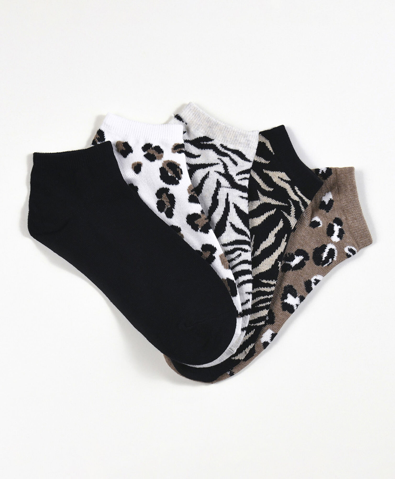 Pack 5 calcetines mujer cortos animal print Pack 5 calcetines mujer cortos animal print