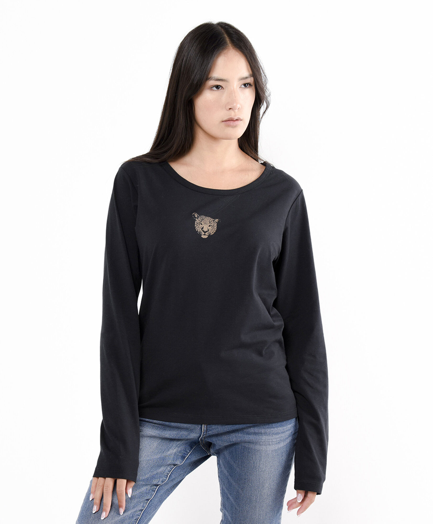 Polera mujer print leopardo Polera mujer print leopardo