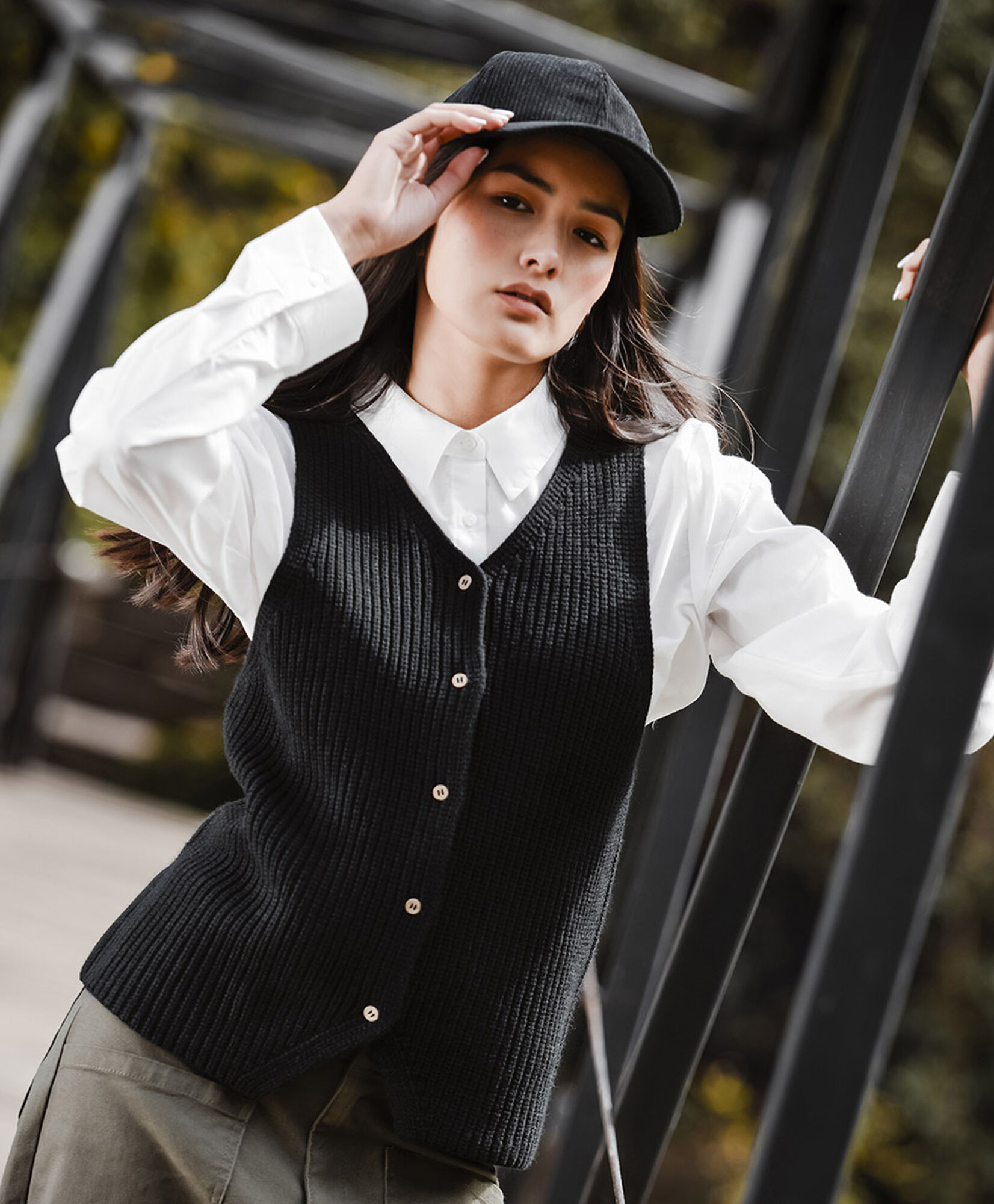 Cardigan mujer botones sin mangas Cardigan mujer botones sin mangas