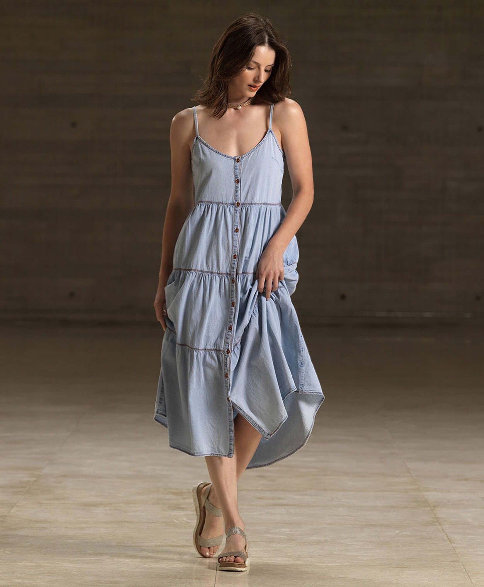 Vestido Largo Vestidos Juveniles De Jeans Gown Vestido Crochet