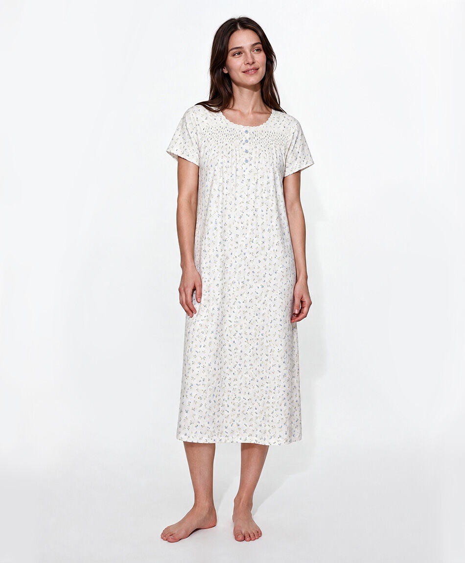 Camisa de dormir floreada