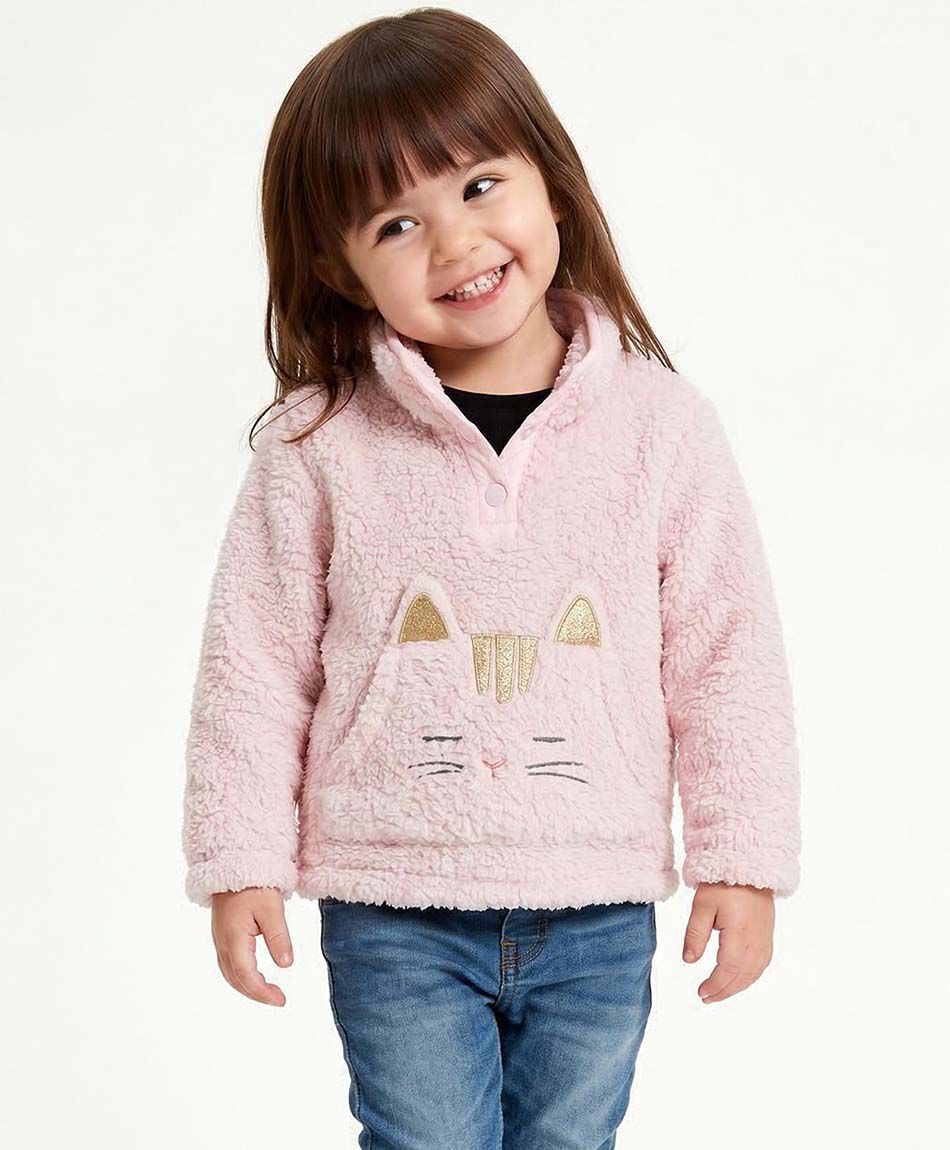 Poler&oacute;n beb&eacute; gato rosa