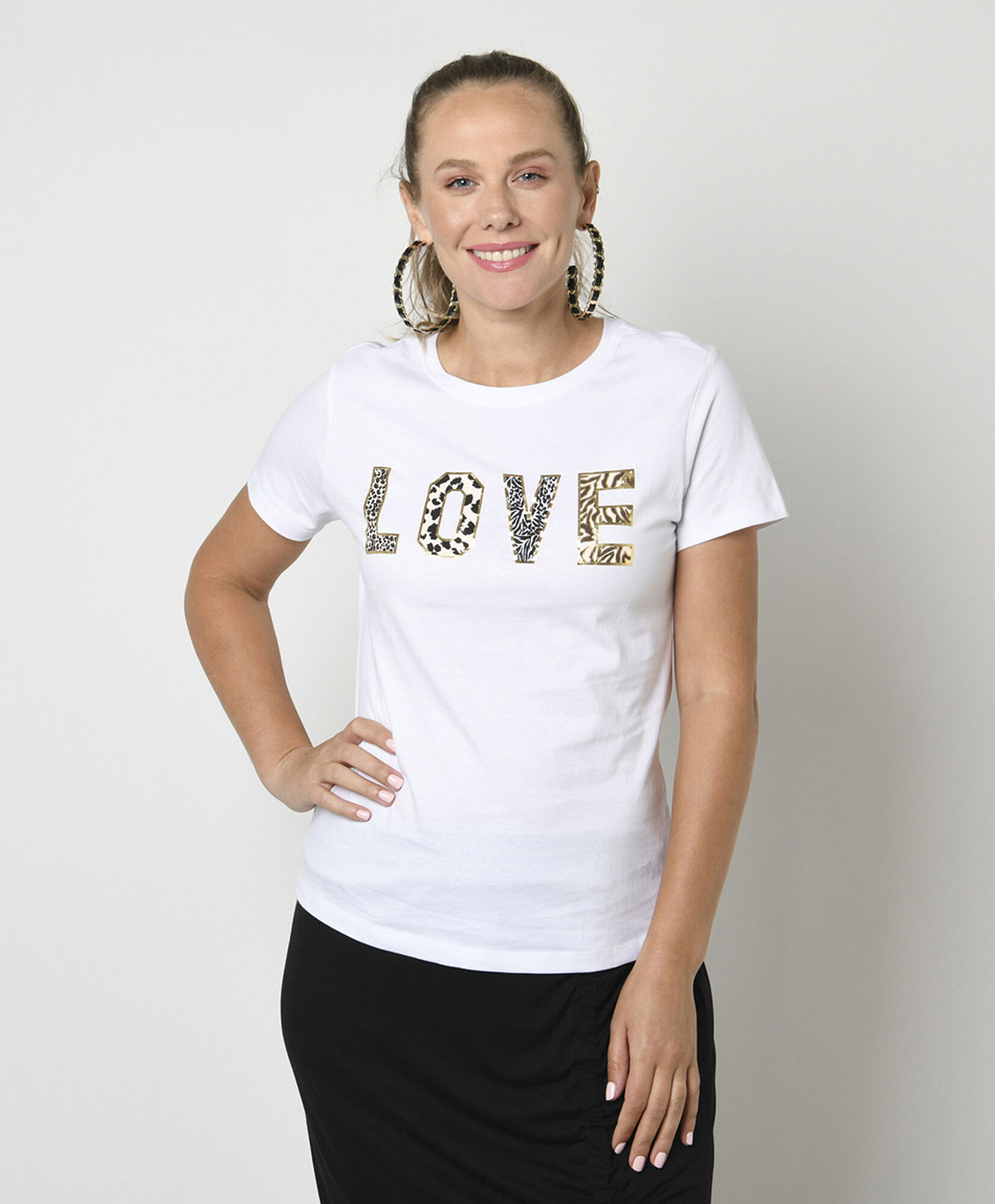Polera mujer love animal print Polera mujer love animal print