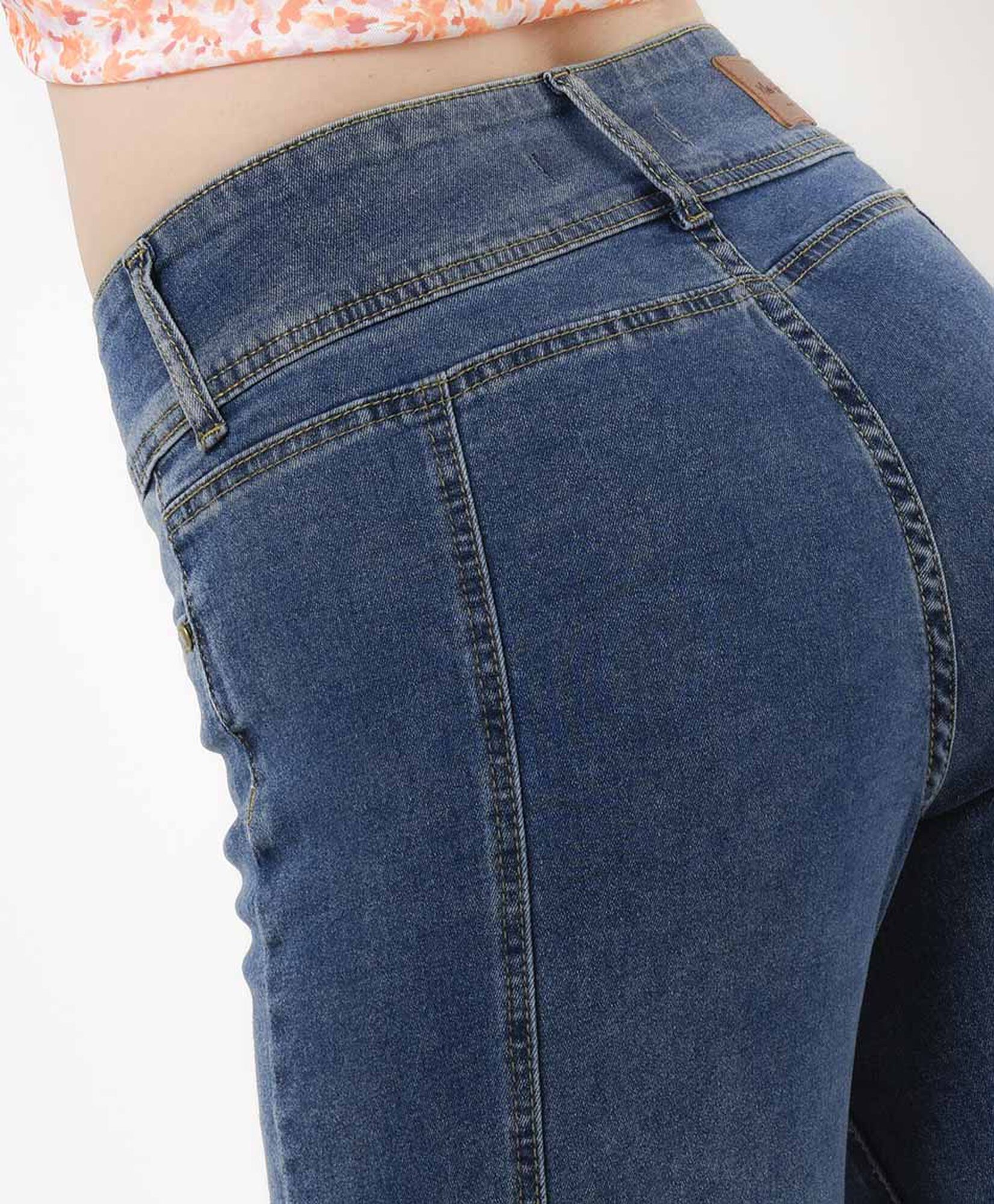 Jeans mujer pretina al costado Jeans mujer pretina al costado