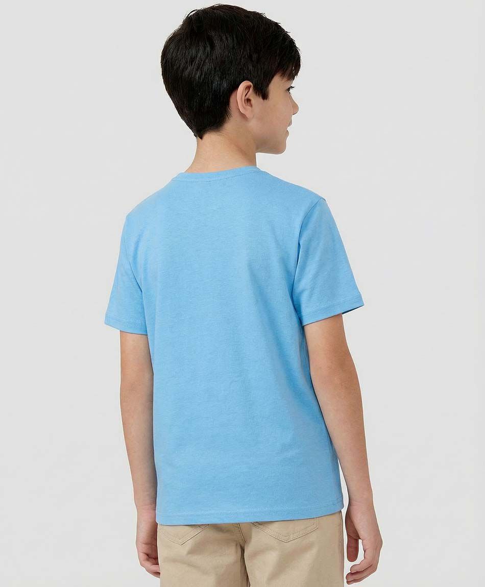 Polera ni&ntilde;o celeste f&uacute;tbol