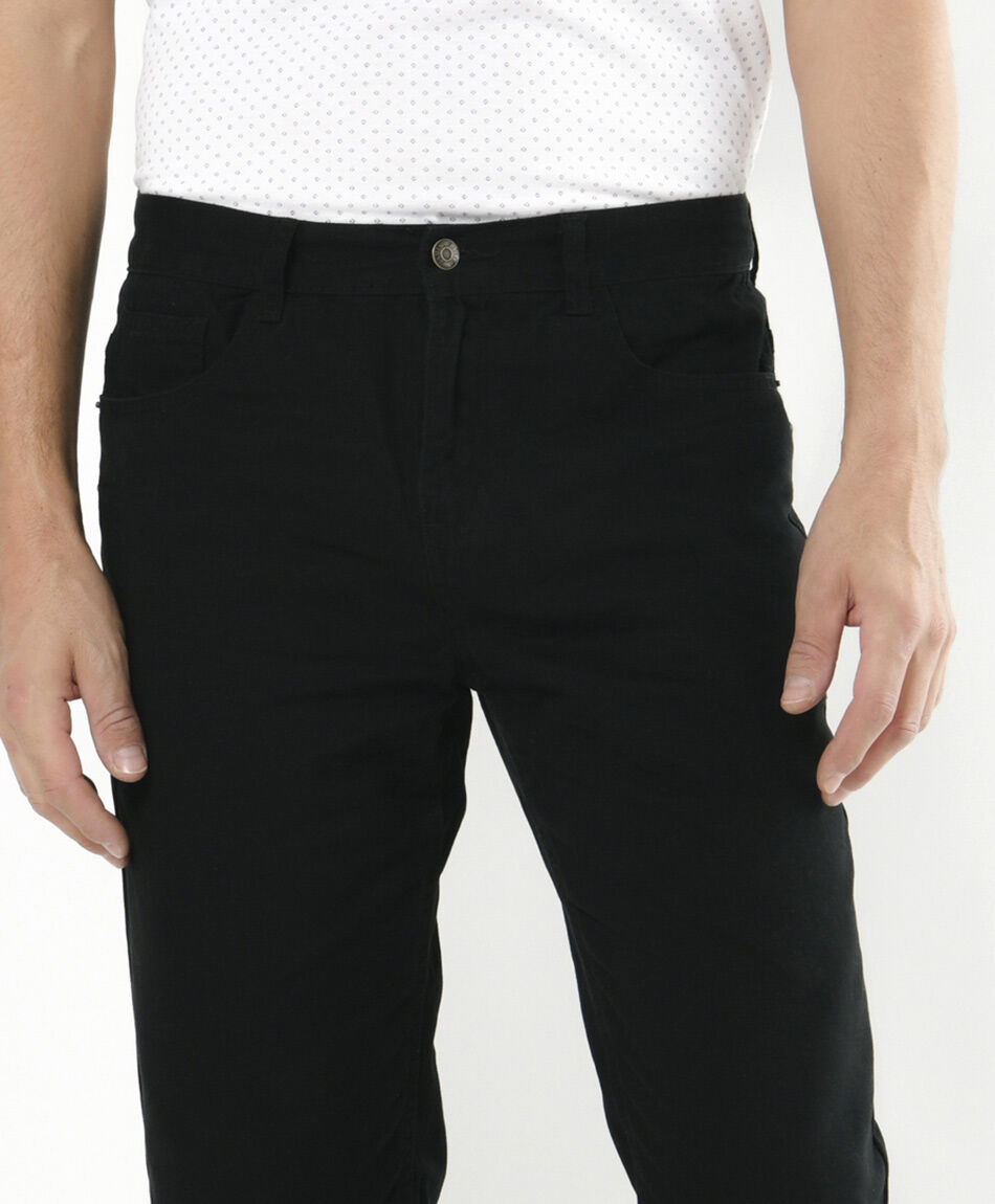 Pantal&oacute;n hombre b&aacute;sico negro