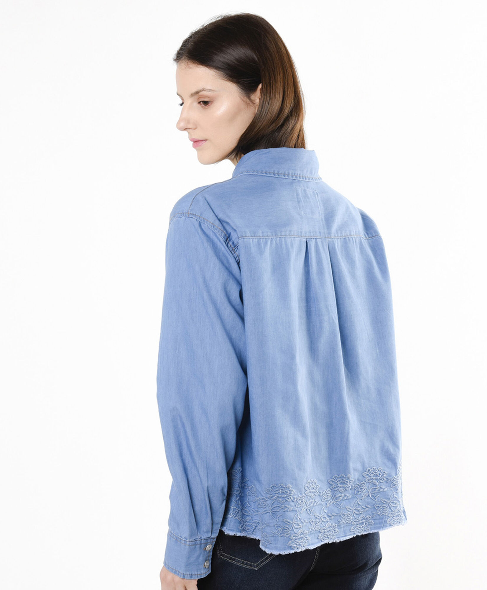 Chaqueta mujer denim bordados Chaqueta mujer denim bordados