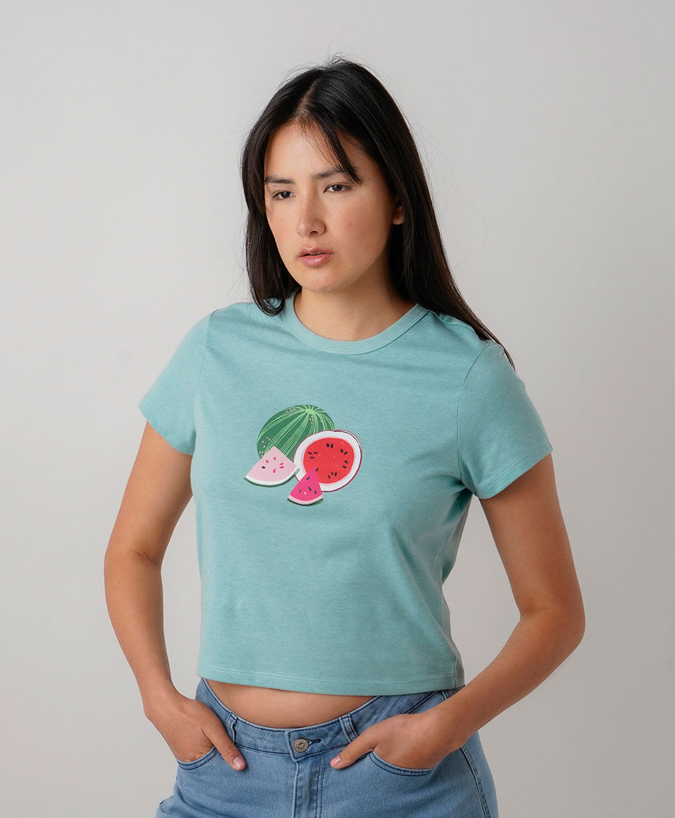 Polera mujer crop sand&iacute;a
