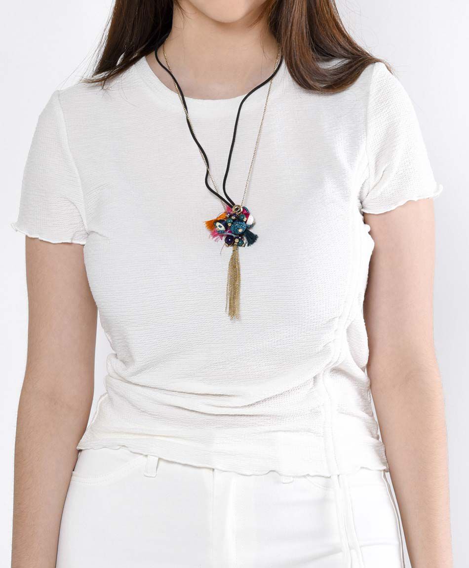 Polera manga corta cuello redondo