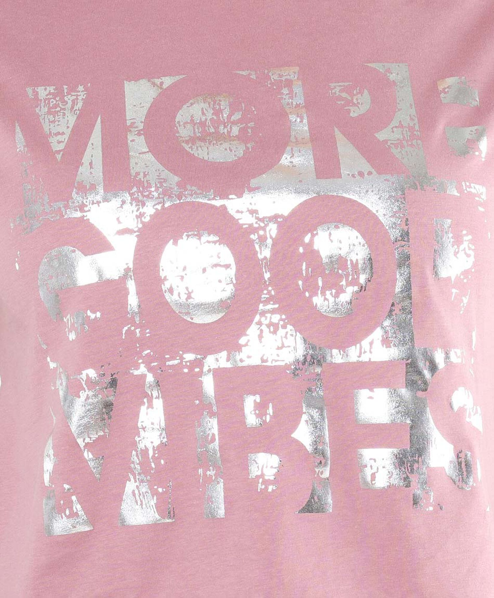 Polera mujer texto brillante rosada Polera mujer texto brillante rosada