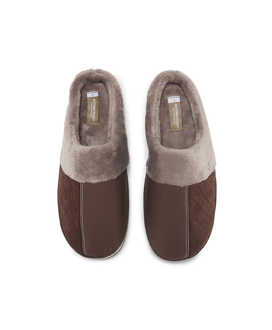 Pantufla hombre mix texturas