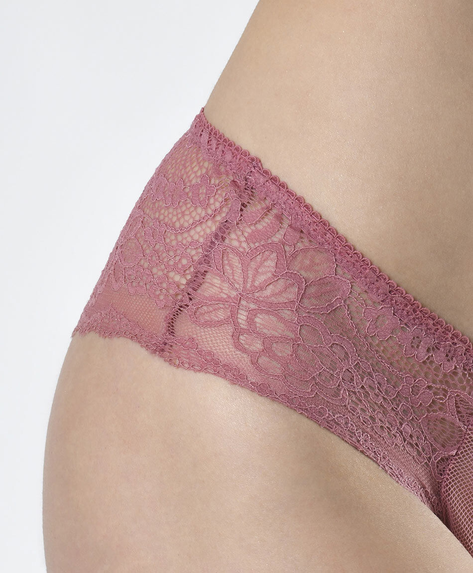 Pantaleta mujer encaje y mesh