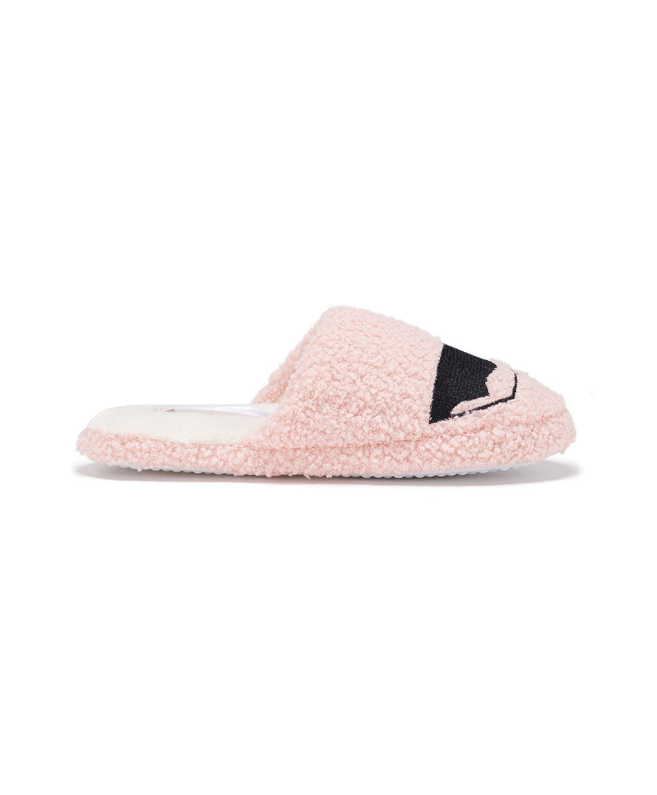 Pantufla mujer gato bordado