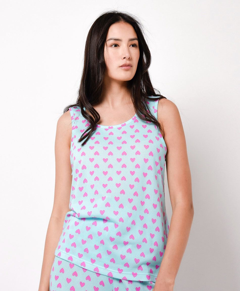 Pijama mujer short corazones