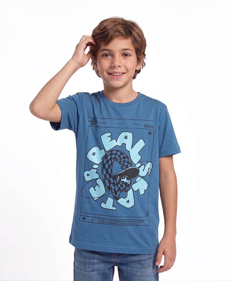 Polera ni&ntilde;o real skater