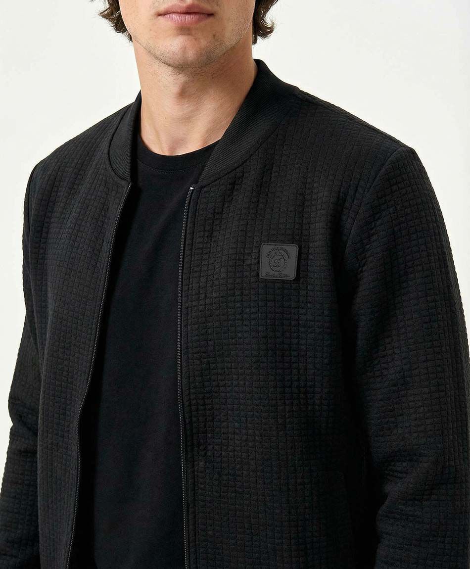 Chaqueta hombre bomber negra