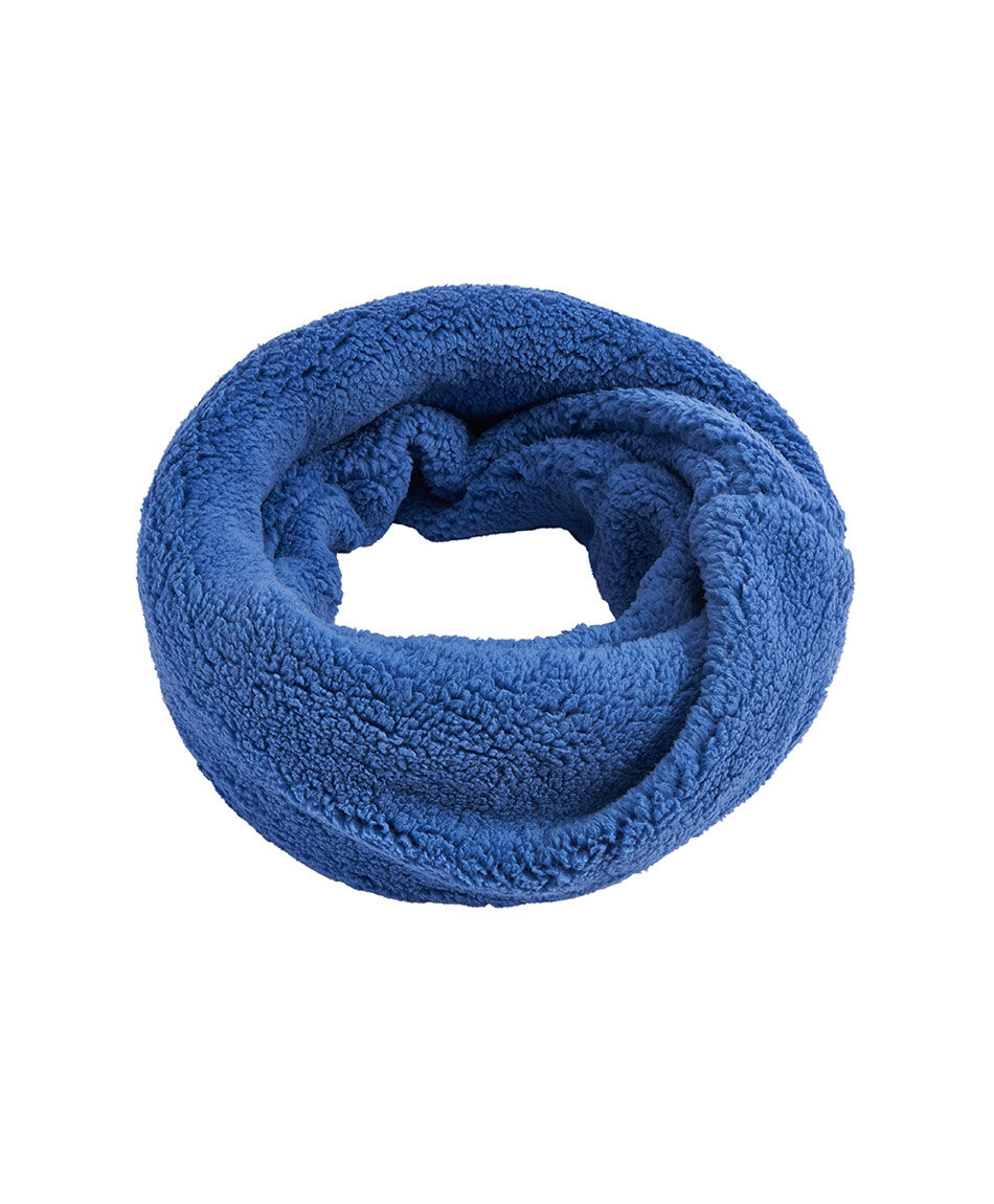 Cuello mujer borreguito azul