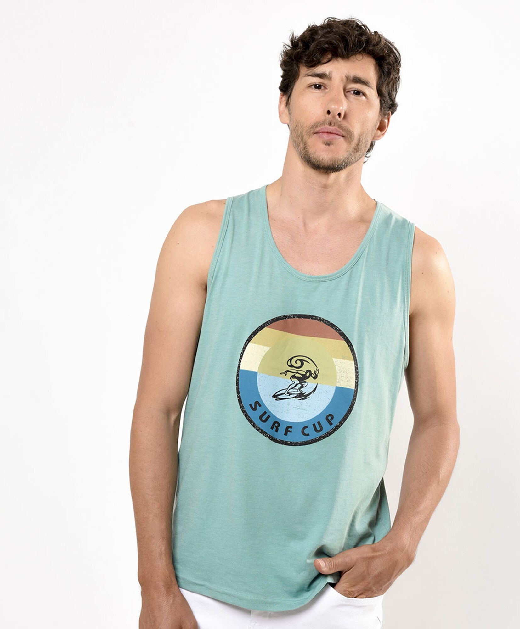 Polera hombre surf sin mangas Polera hombre surf sin mangas