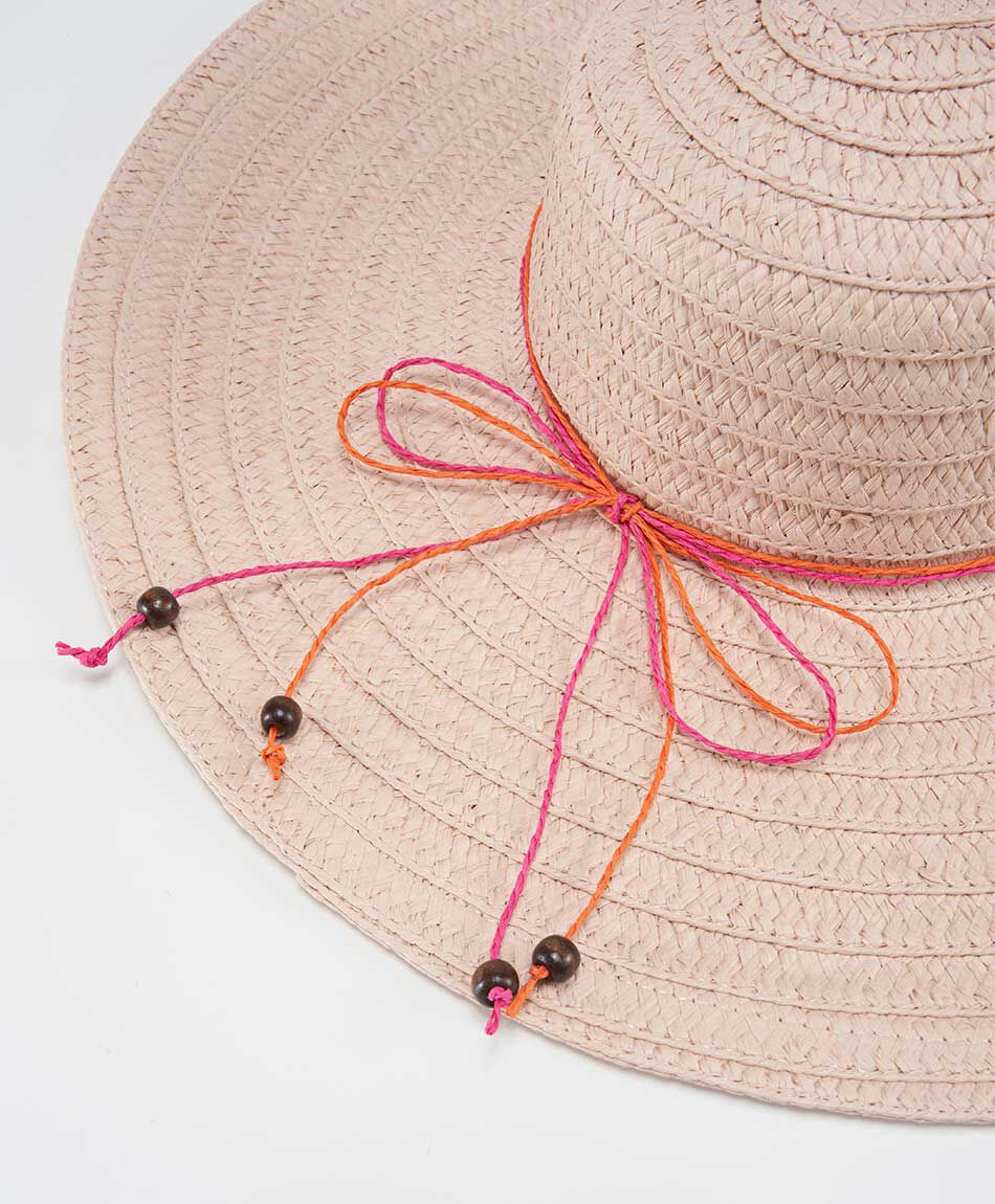 Sombrero mujer cinta mostacillas