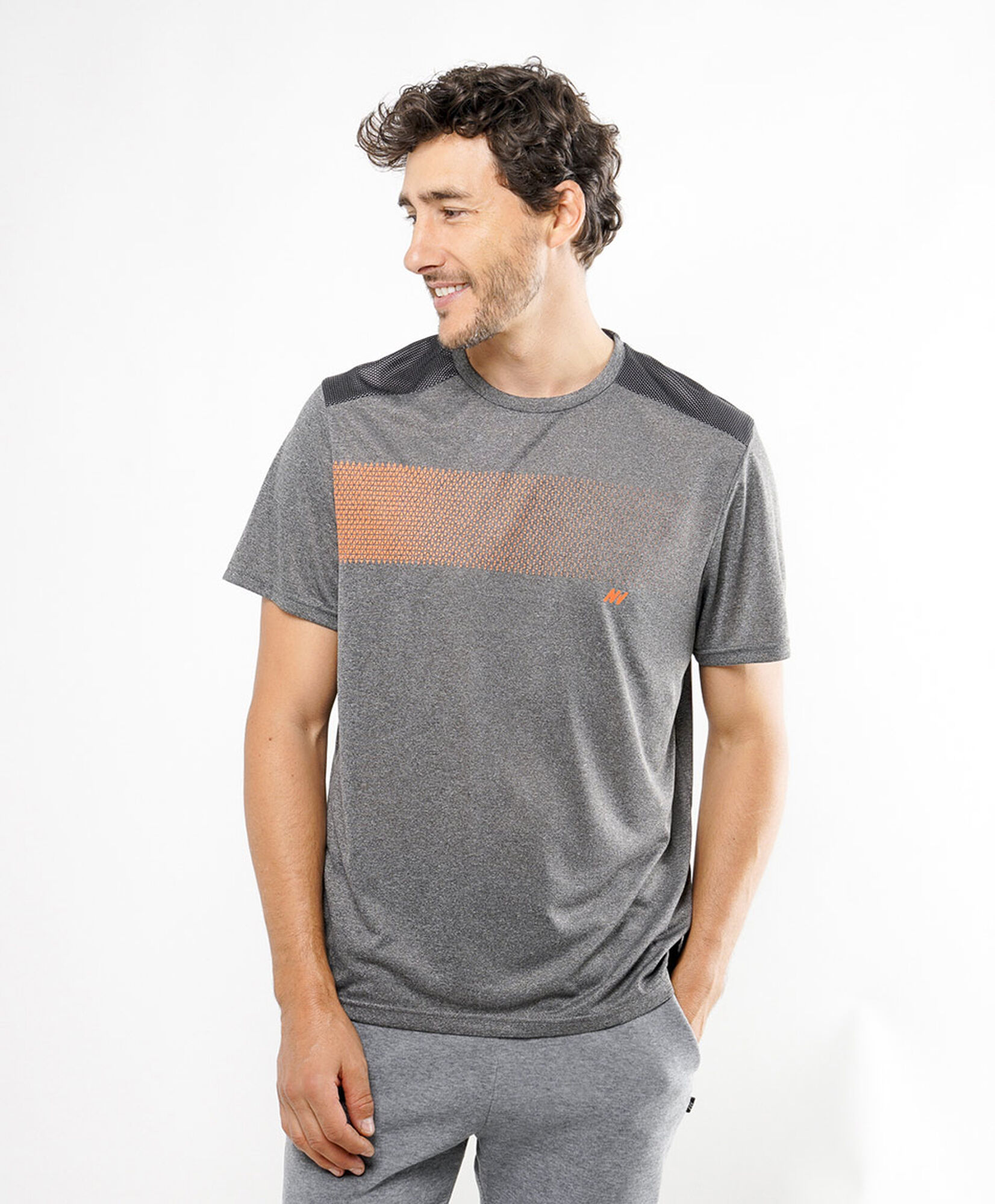Polera deportiva hombre melange Polera deportiva hombre melange