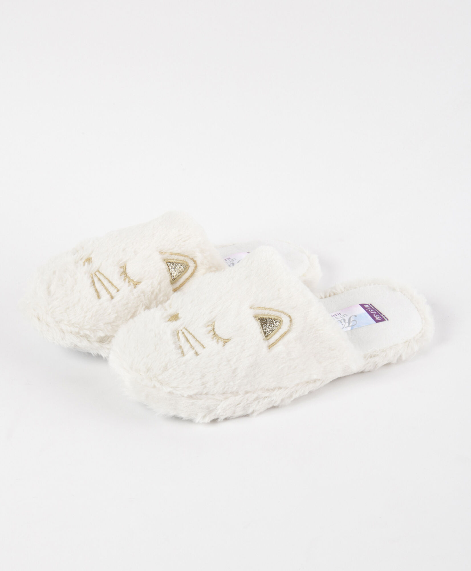 Pantufla mujer gato dorado Pantufla mujer gato dorado