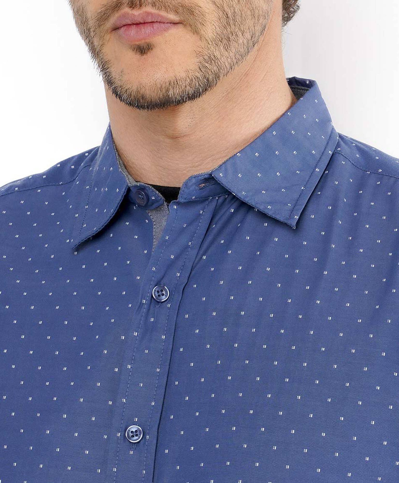 Camisa hombre mini print cuadros Camisa hombre mini print cuadros