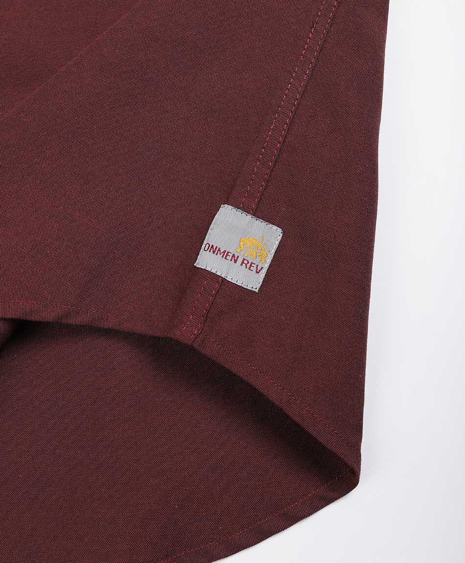 Camisa hombre lisa burdeo