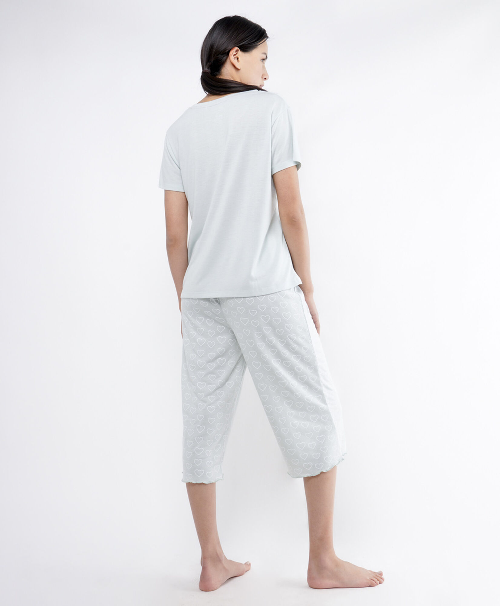 Pijama mujer capri gato durmiendo Pijama mujer capri gato durmiendo