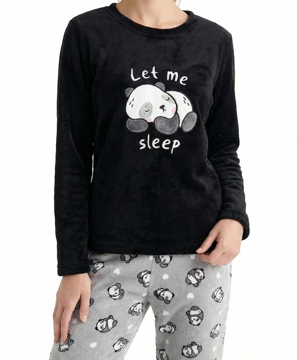 Pack pijama + calcetines gatitos black