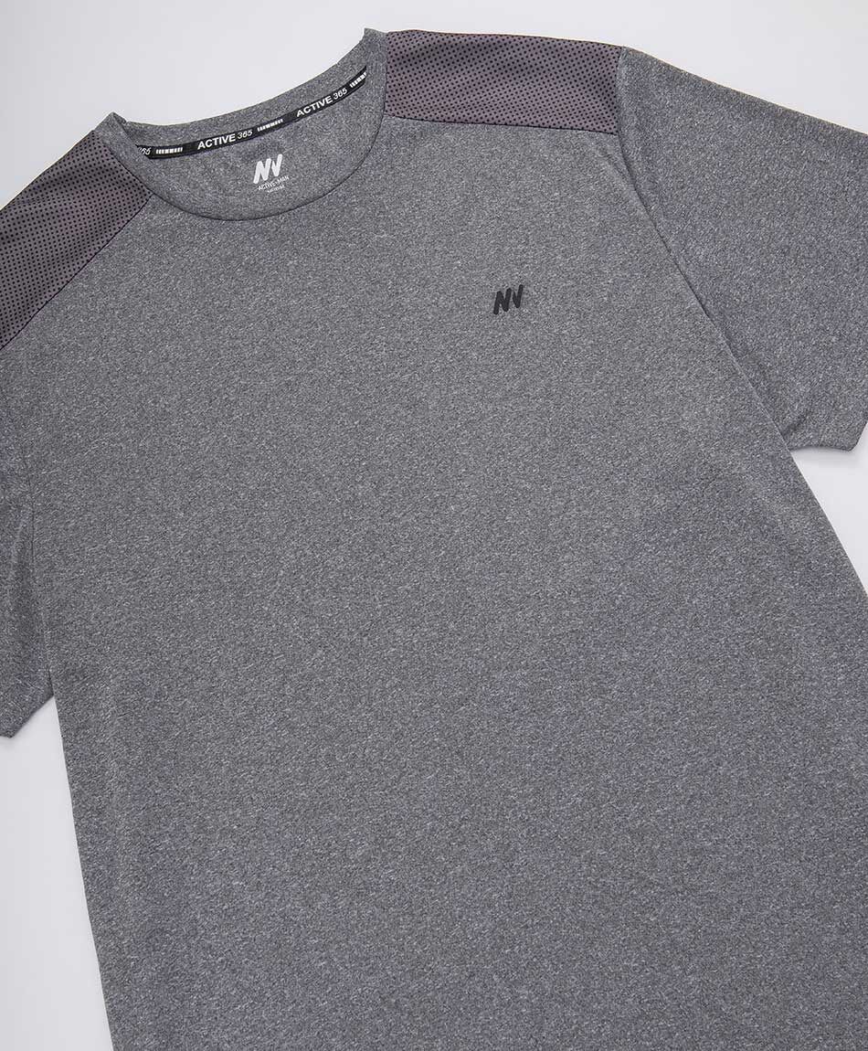 Polera deportiva hombre melange gris