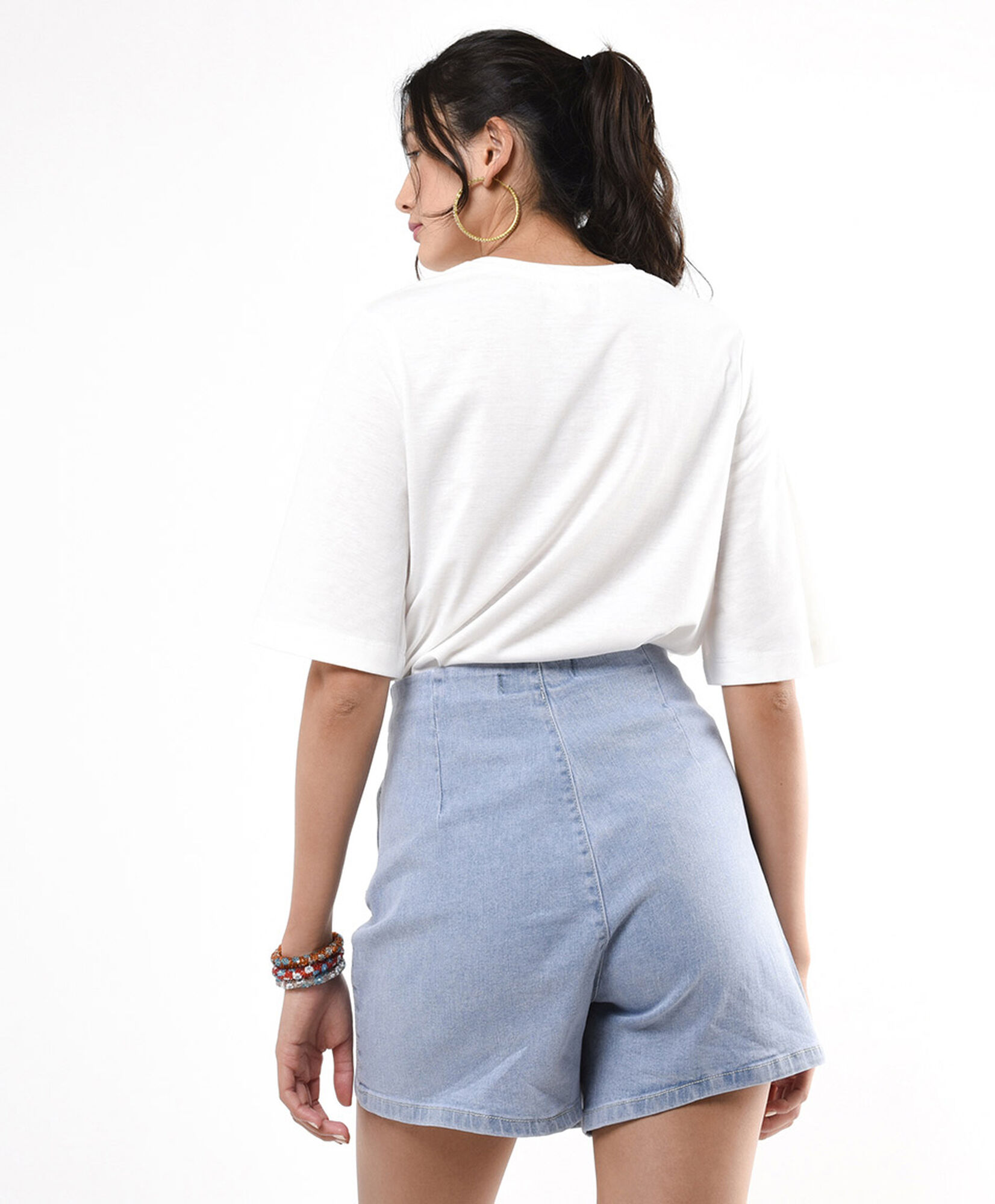 Short mujer denim estilo falda botones Short mujer denim estilo falda botones