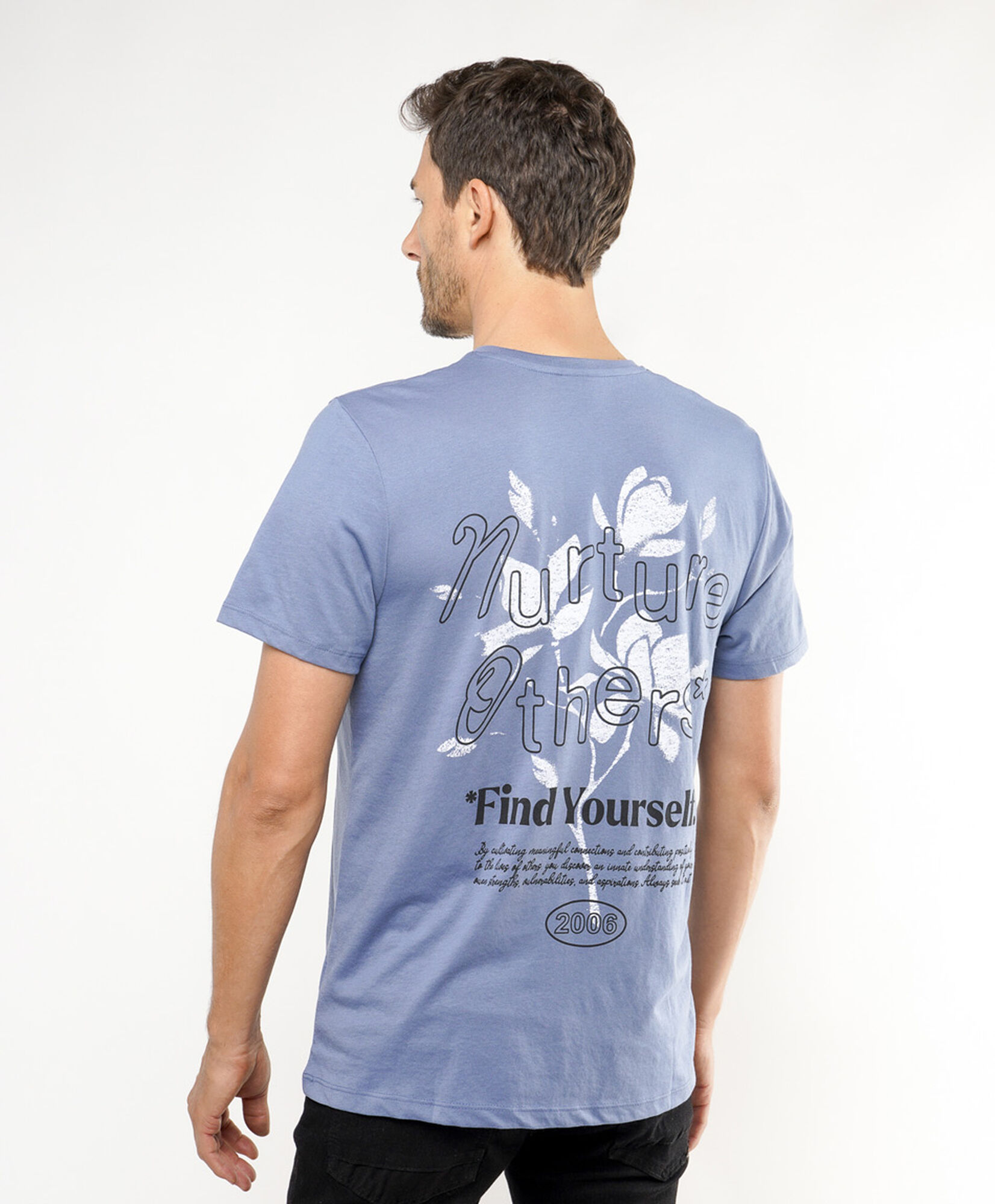 Polera hombre doble estampado rosas Polera hombre doble estampado rosas