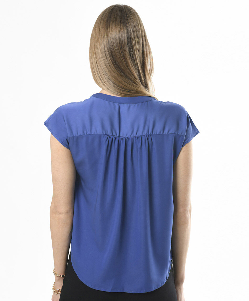 Blusa mujer botones sat&iacute;n