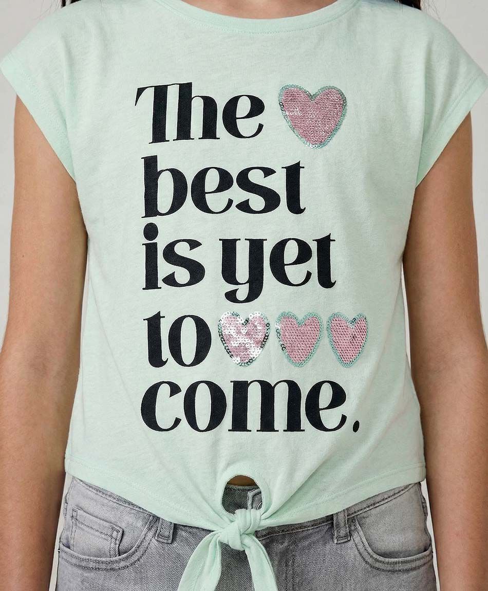 Polera ni&ntilde;a frase nudo