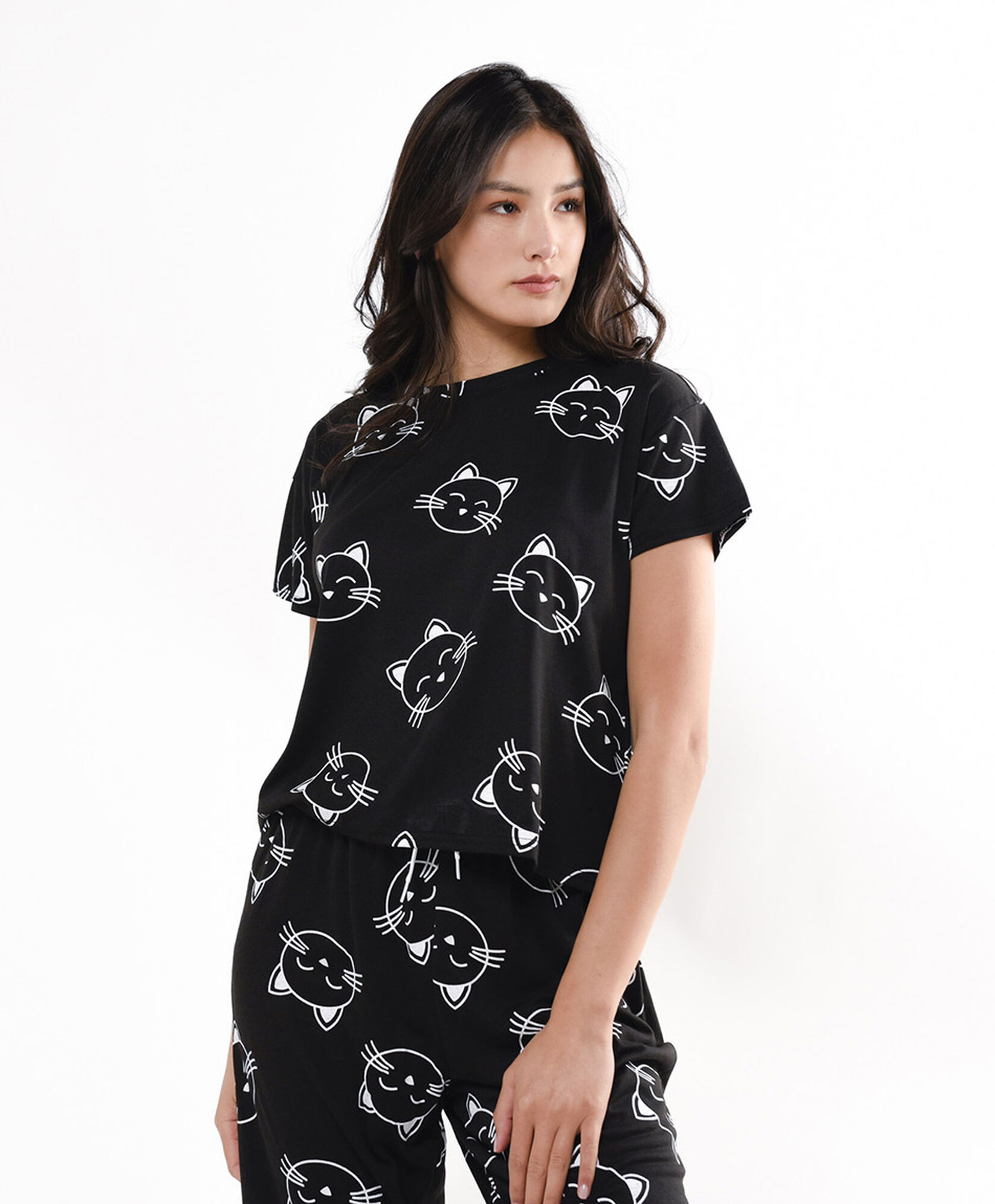 Pijama mujer capri cat face Pijama mujer capri cat face