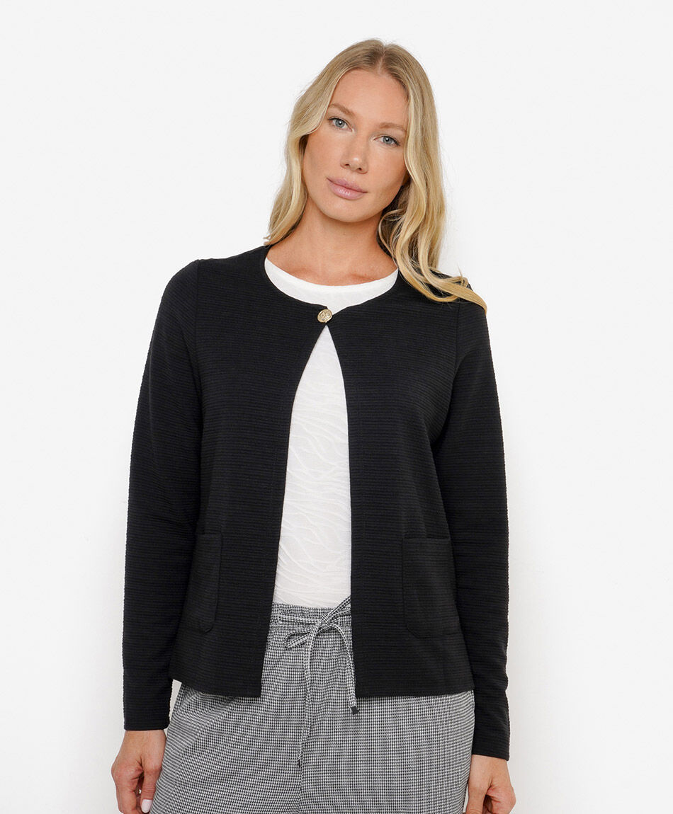 Chaqueta mujer bot&oacute;n superior