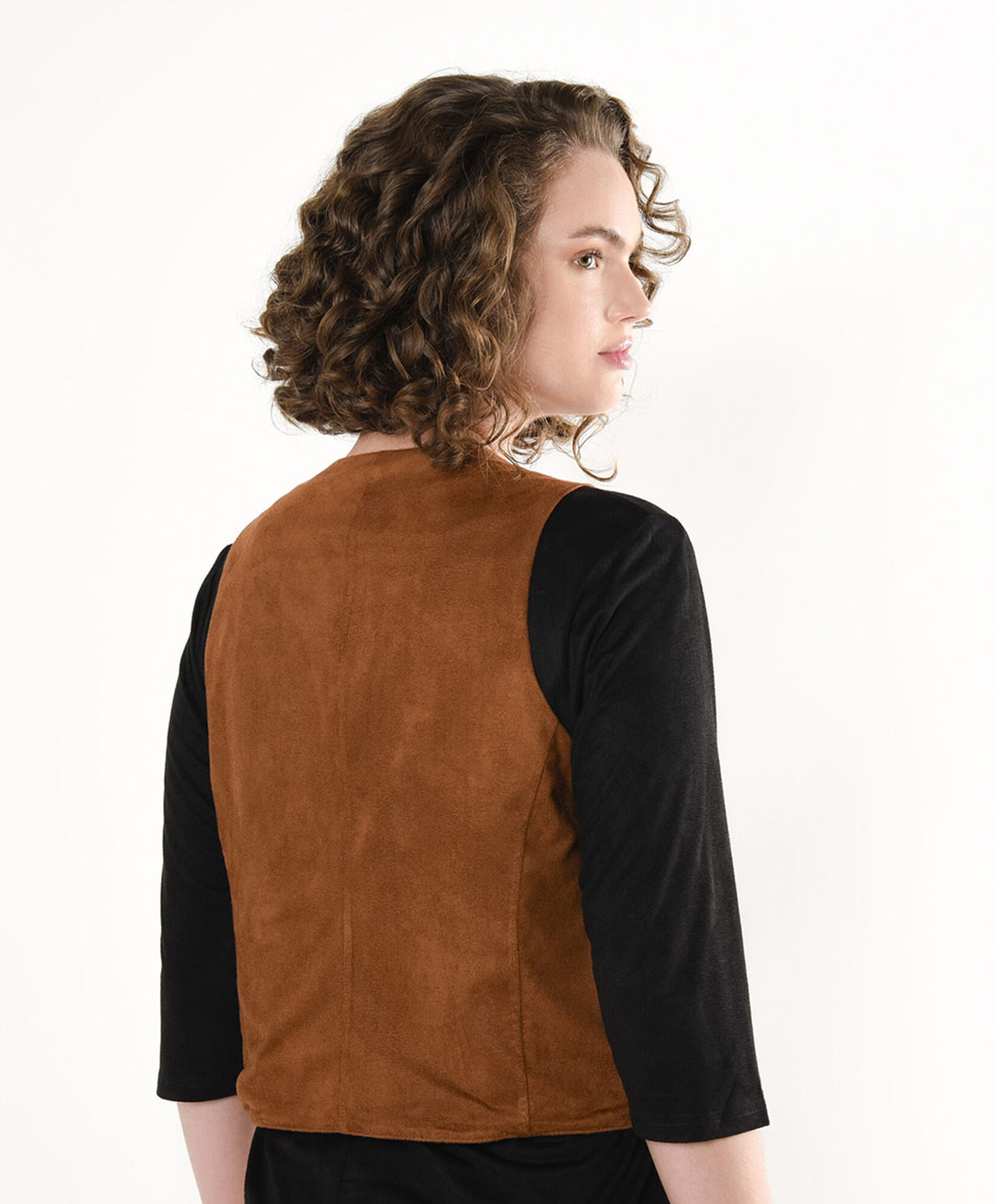 Vest mujer café suede Vest mujer café suede