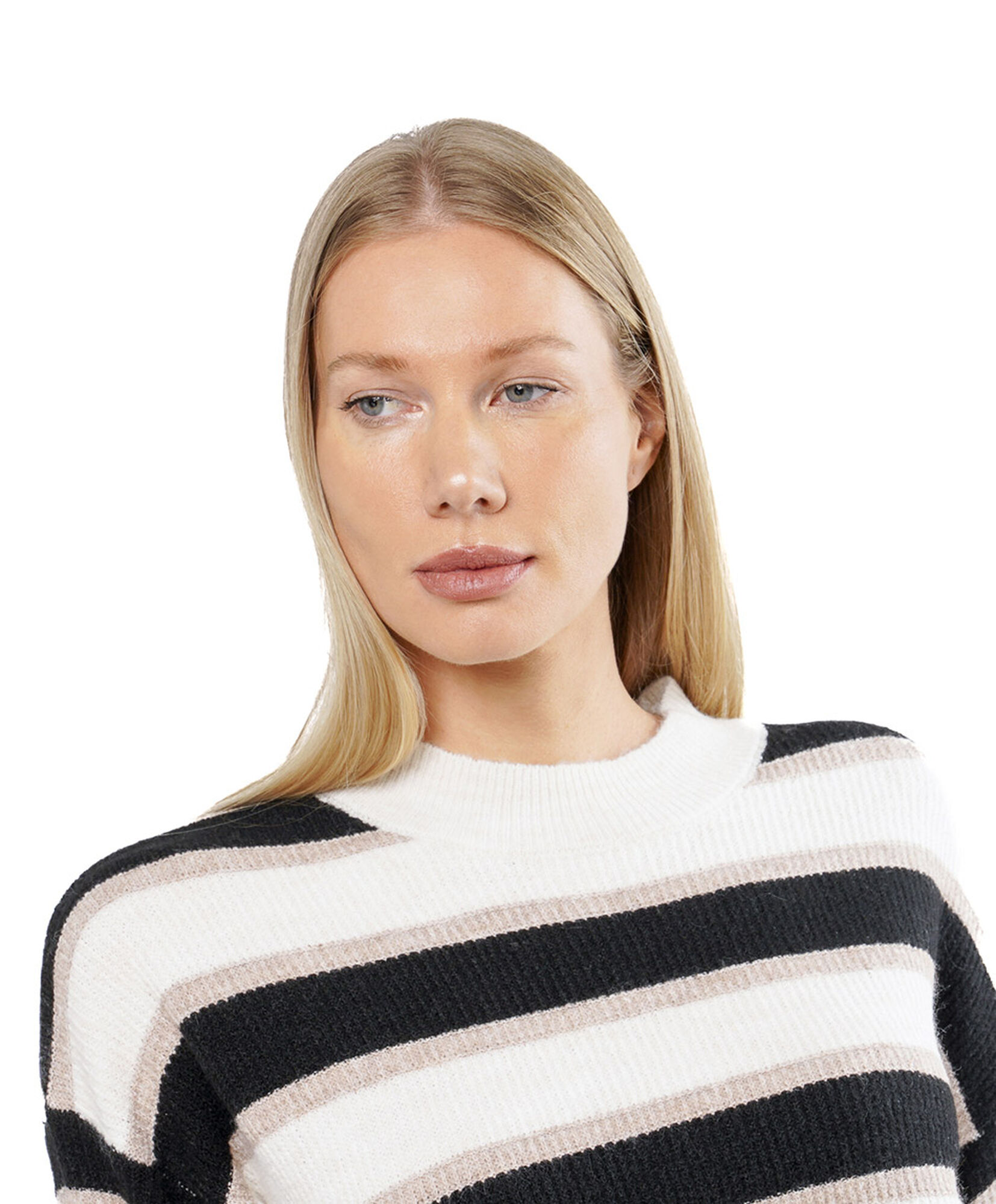 Sweater mujer rayas tricolor Sweater mujer rayas tricolor