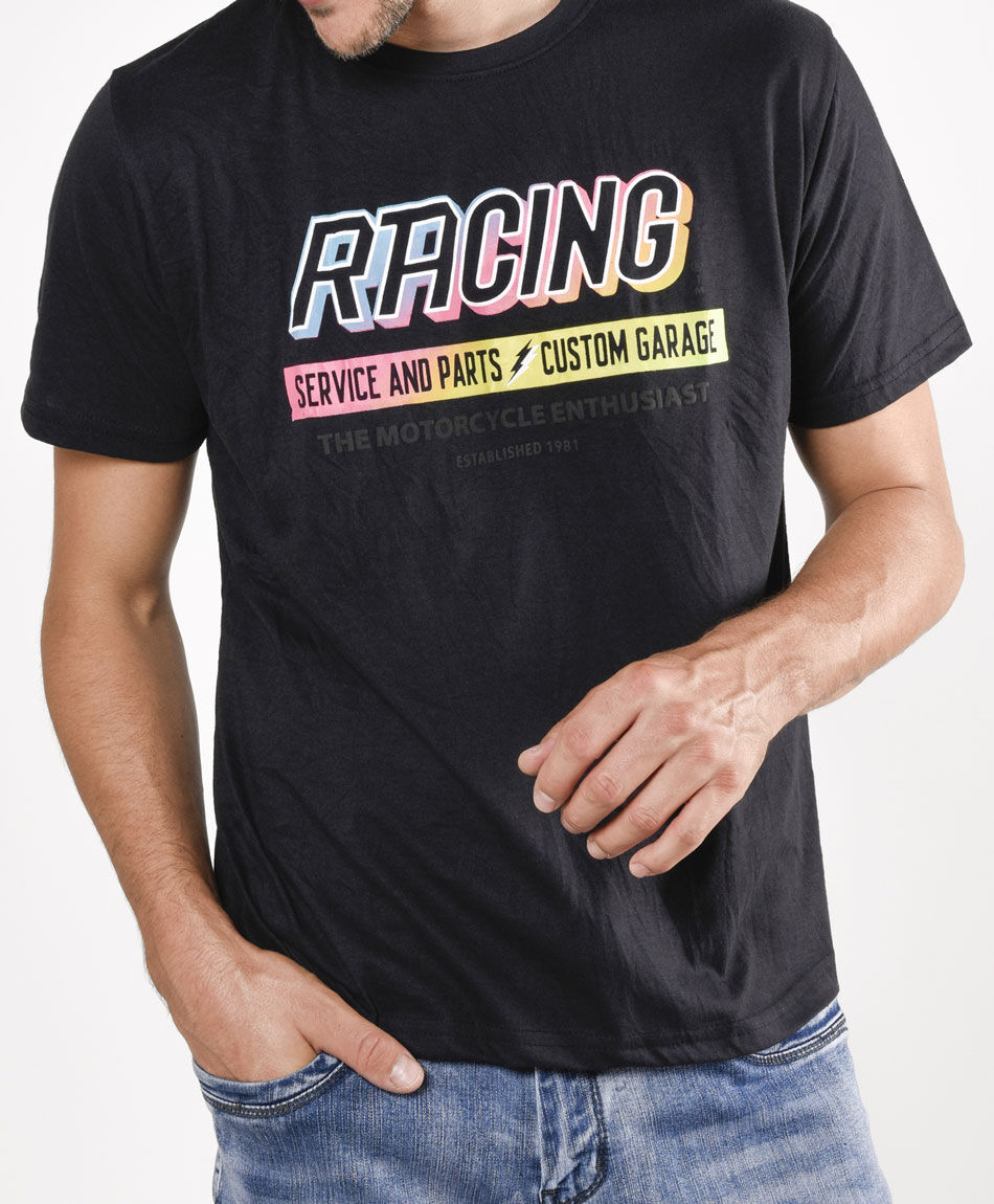 Polera manga corta cuello redondo