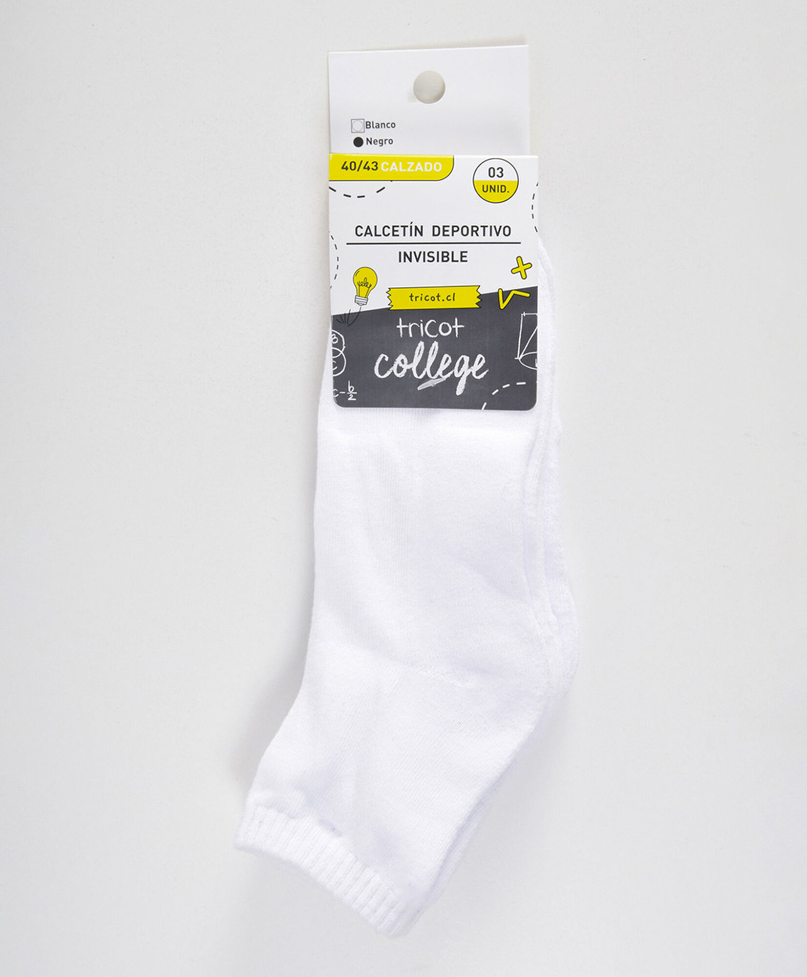 Pack 3 calcetines escolares sport blanco Pack 3 calcetines escolares sport blanco