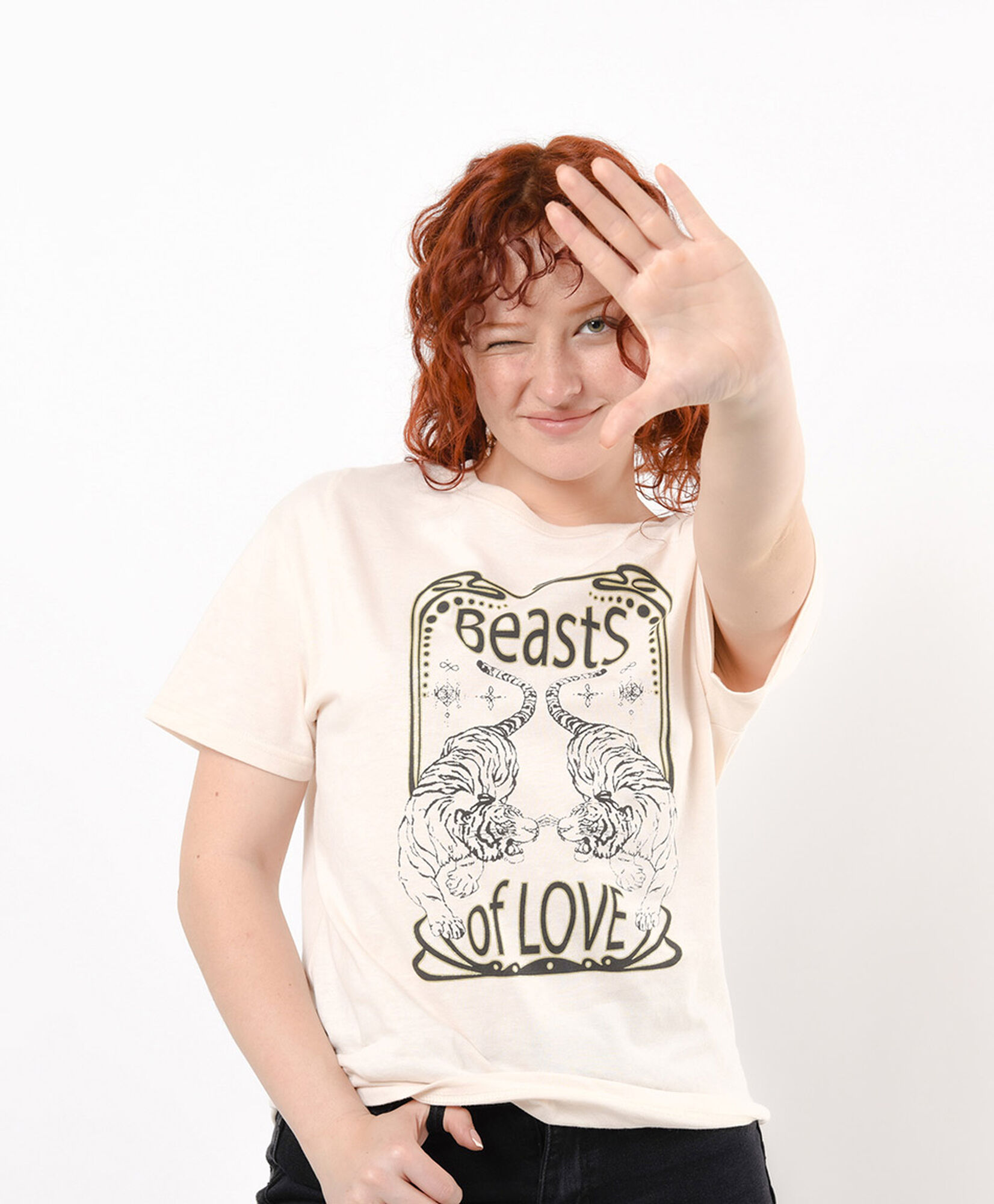 Polera mujer estampado tigre Polera mujer estampado tigre